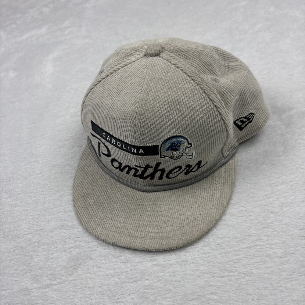 Carolina Panthers New Era Hat Cap Corduroy Rope Gray Snap Back 9fifty